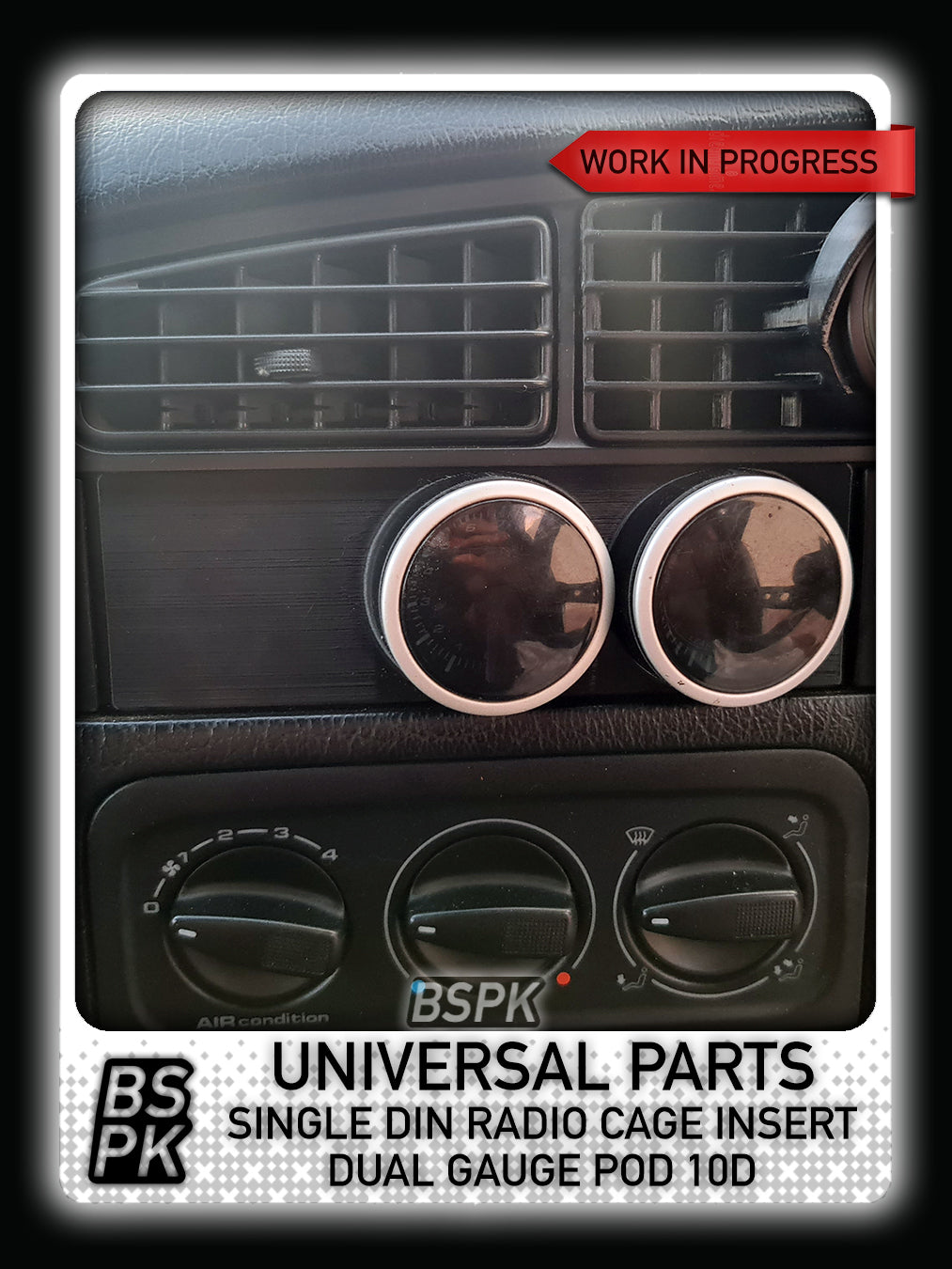 BSPK Single DIN Radio Gauge Pod