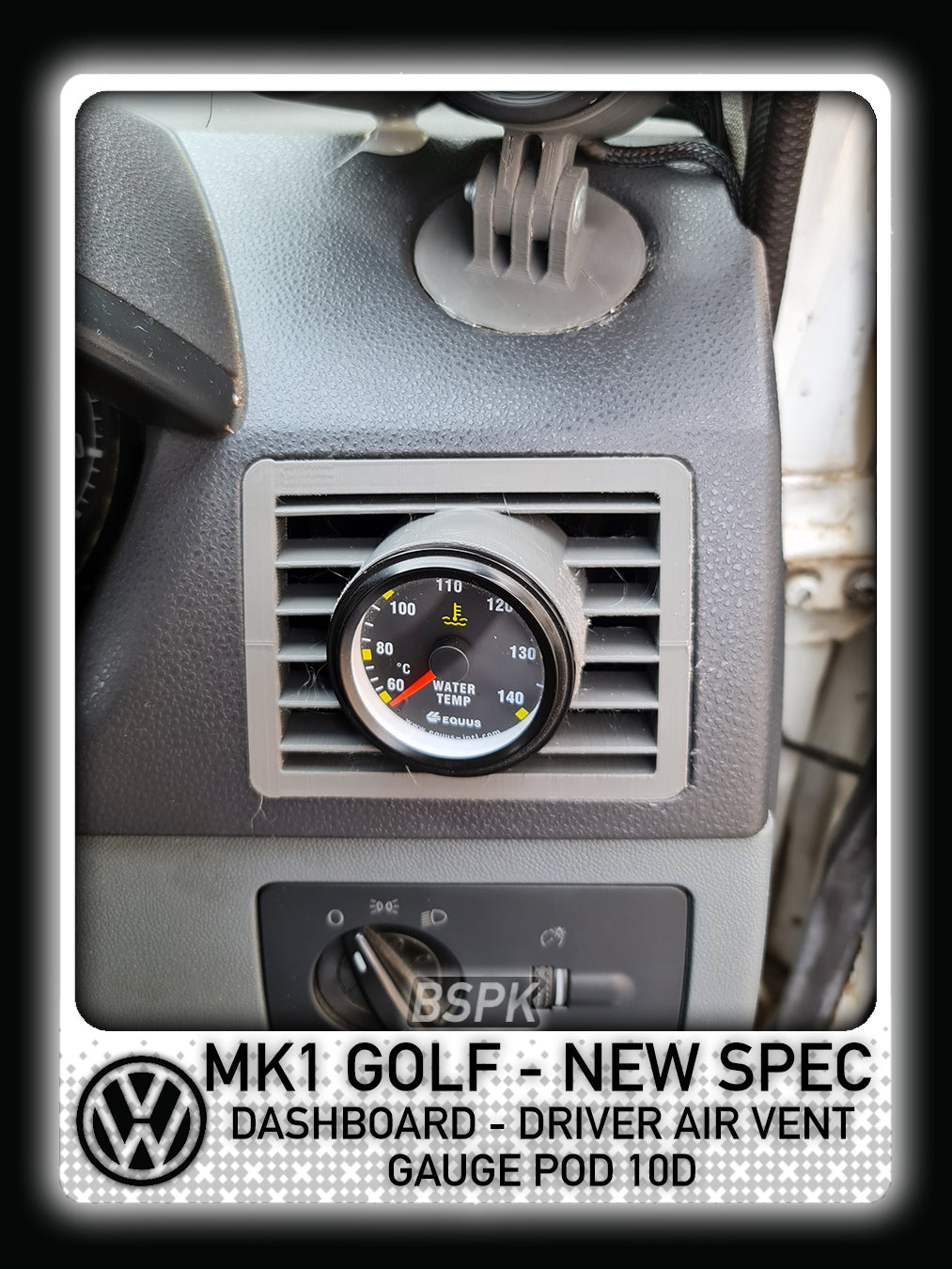Volkswagen MK1 Golf - New Spec - Driver Side Air Vent Gauge Pod 10°
