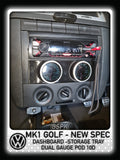 Volkswagen MK1 Golf - New Spec - Dashboard Stroage Tray Dual Gauge Pod 10°