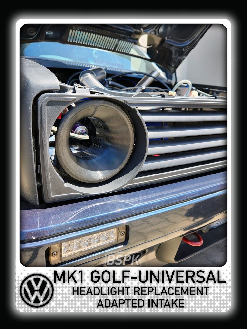Volkswagen MK1 Golf - Universal - Headlight Replacement Adapted Intake