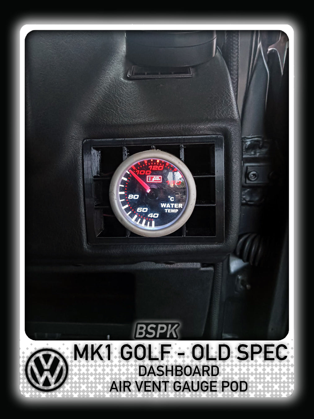 Volkswagen MK1 Golf - Old Spec - Driver Air Vent Gauge Pod