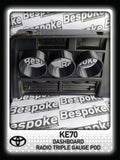 Toyota Corolla KE70 - Radio Triple Gauge Pod