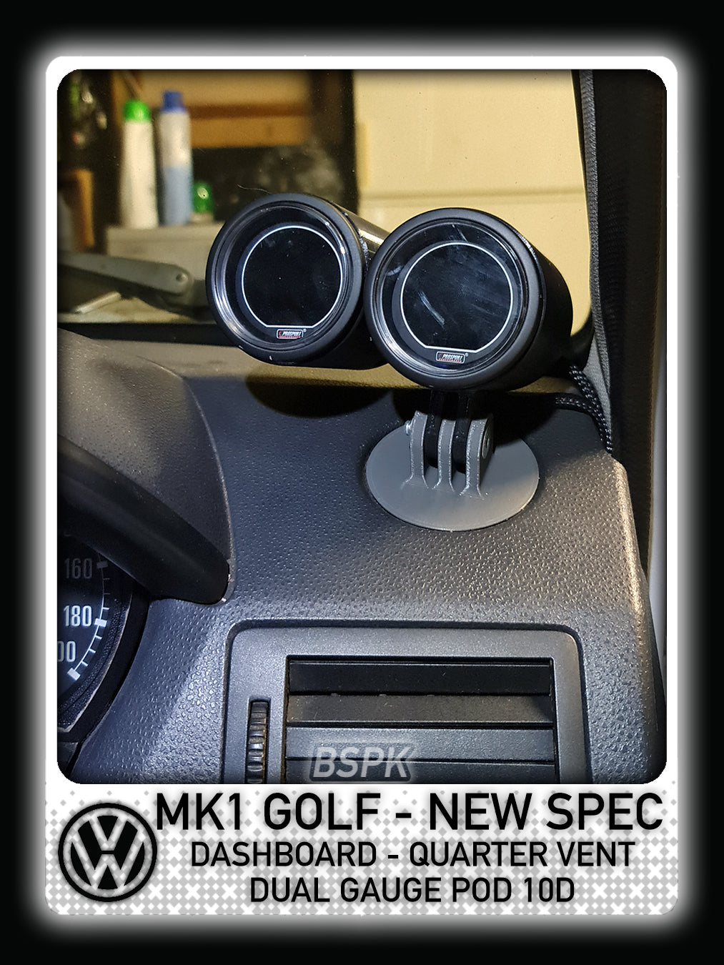 Volkswagen MK1 Golf - New Spec - Dashboard Quarter Vent Dual Gauge Pod