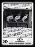 Toyota Corolla KE70 - Radio Triple Gauge Pod 10°