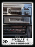 Toyota Corolla E110 - Radio Blank Off Plate