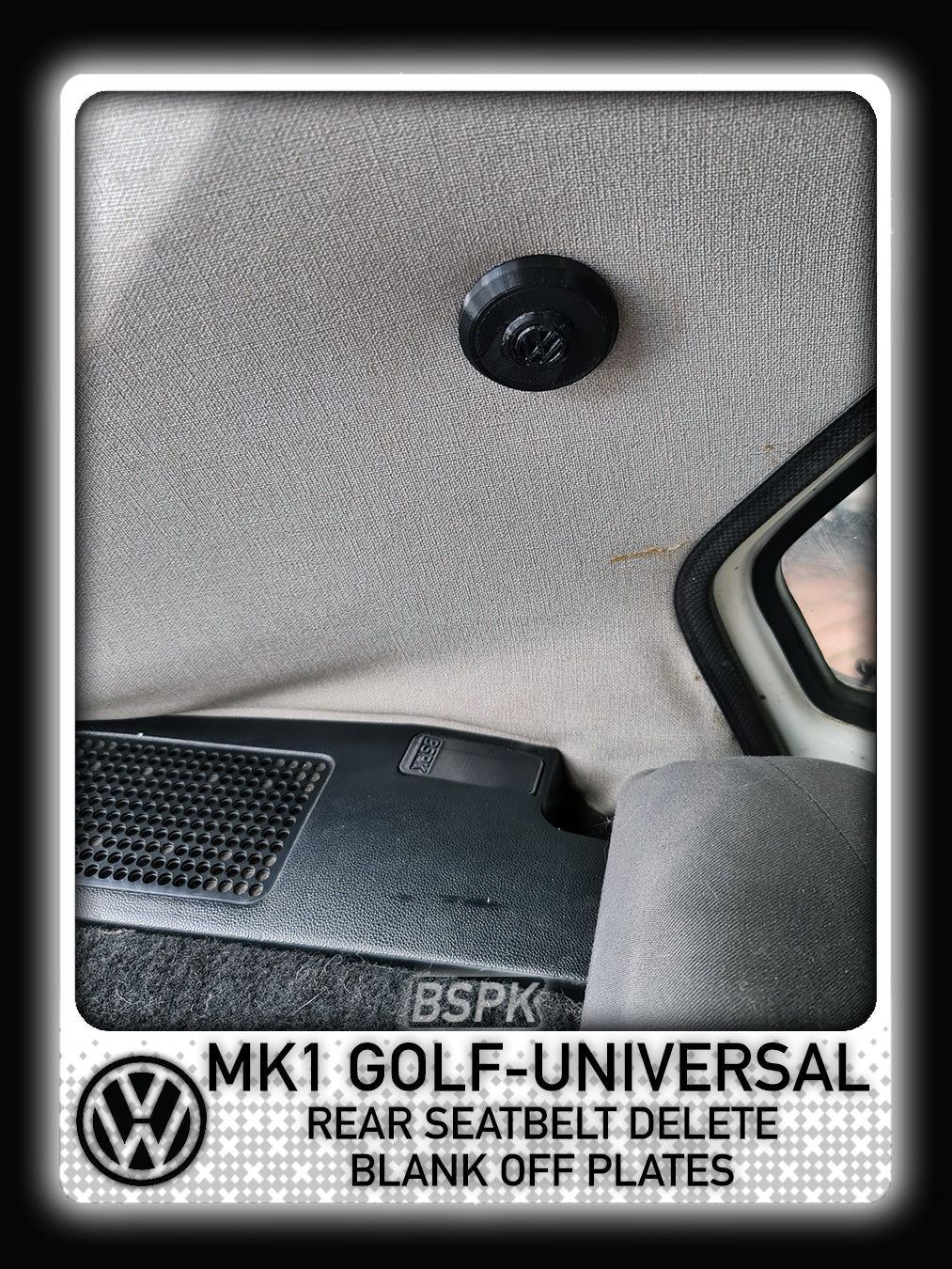Volkswagen MK1 Golf - Universal - Rear Seatbelt Blank Off Plates