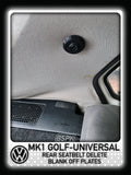 Volkswagen MK1 Golf - Universal - Rear Seatbelt Blank Off Plates