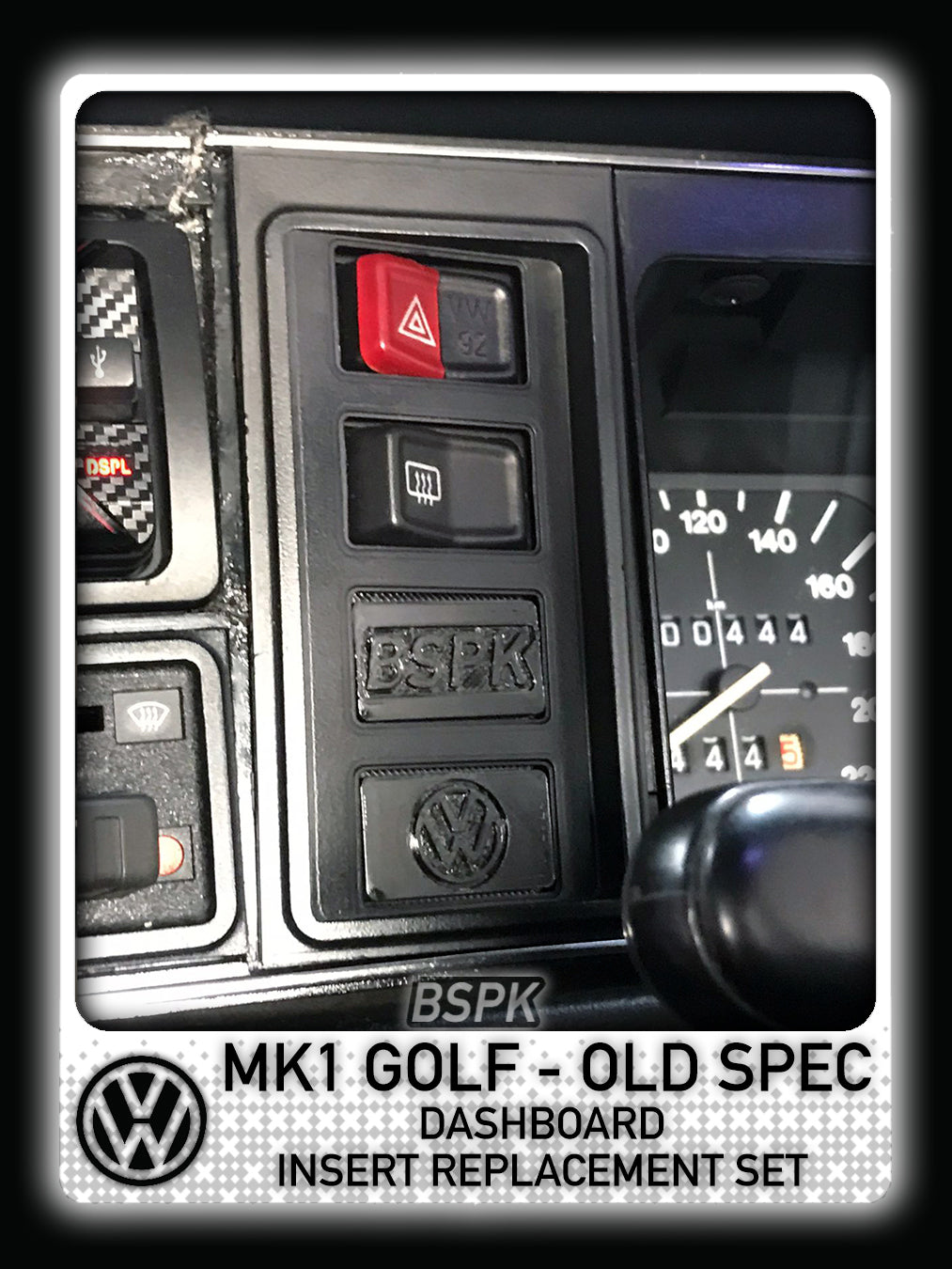 Volkswagen MK1 Golf - Old Spec - Dashboard Insert Replacement Set