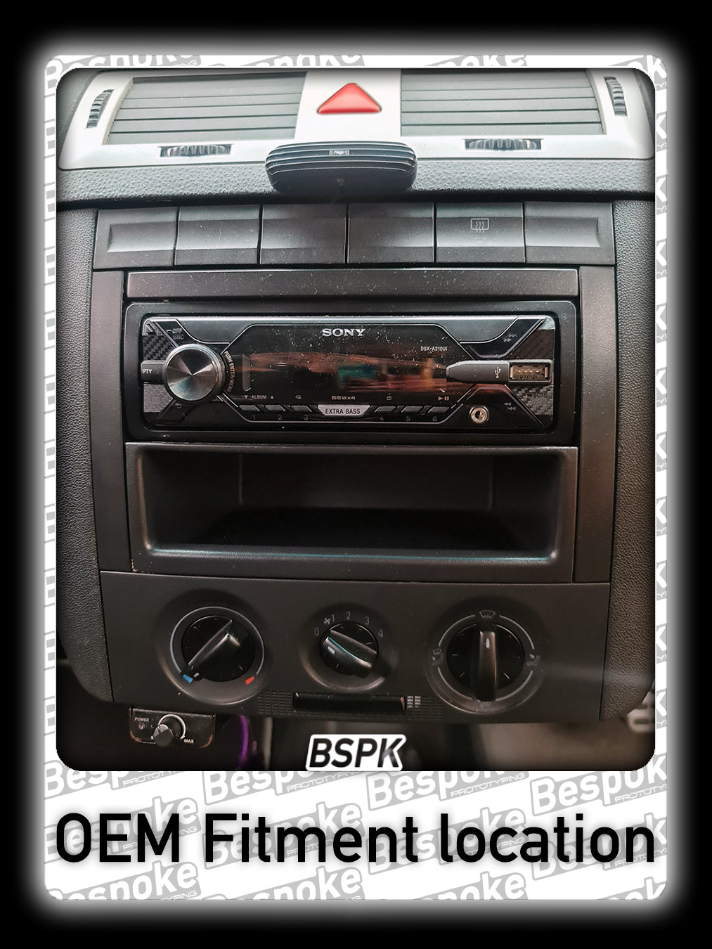 Volkswagen MK1 Golf - New Spec - Dashboard Stroage Tray Dual Gauge Pod 10°