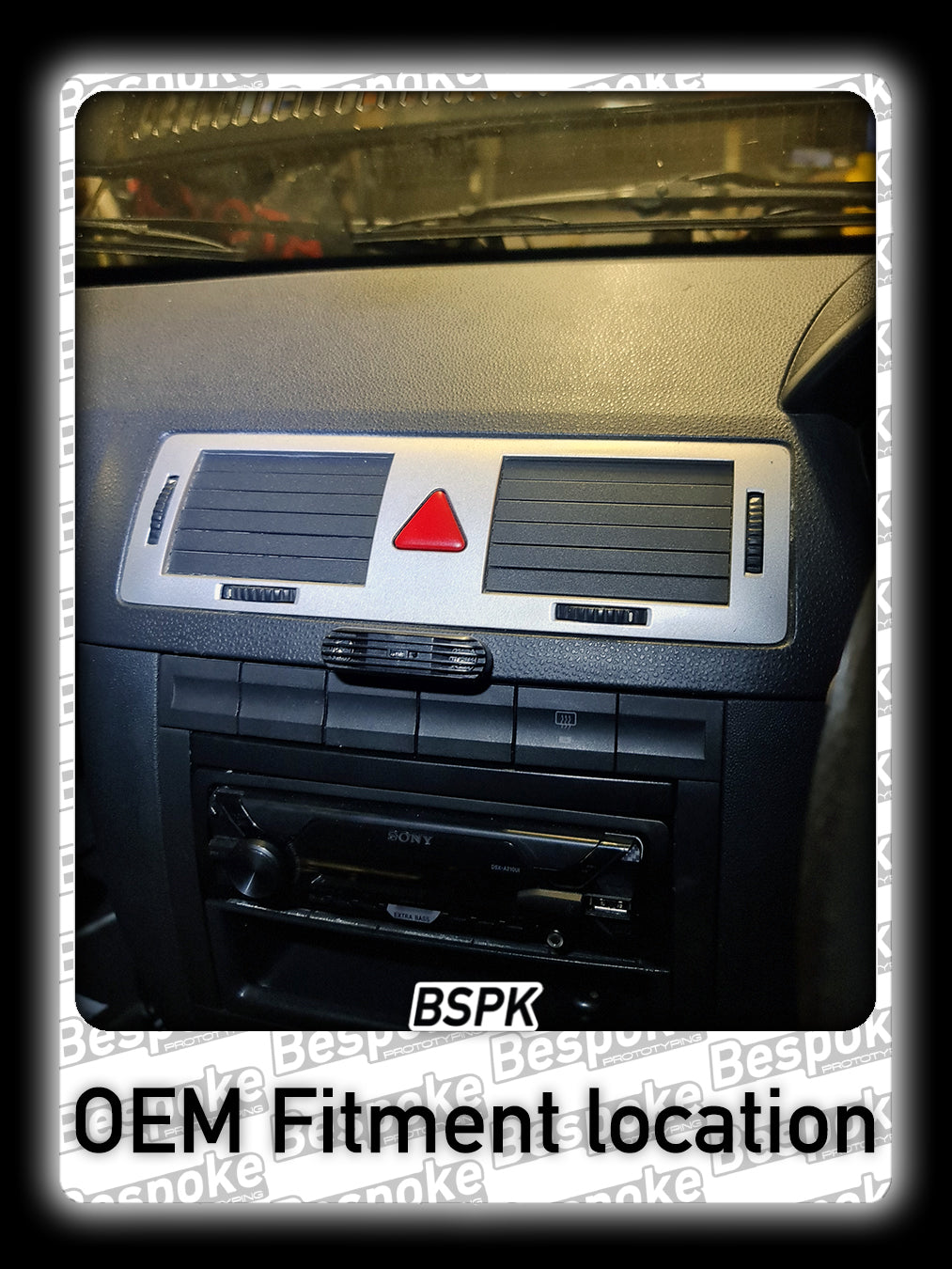 Volkswagen MK1 Golf - New Spec - Centre Air Vent Gauge Pod Insert 10°