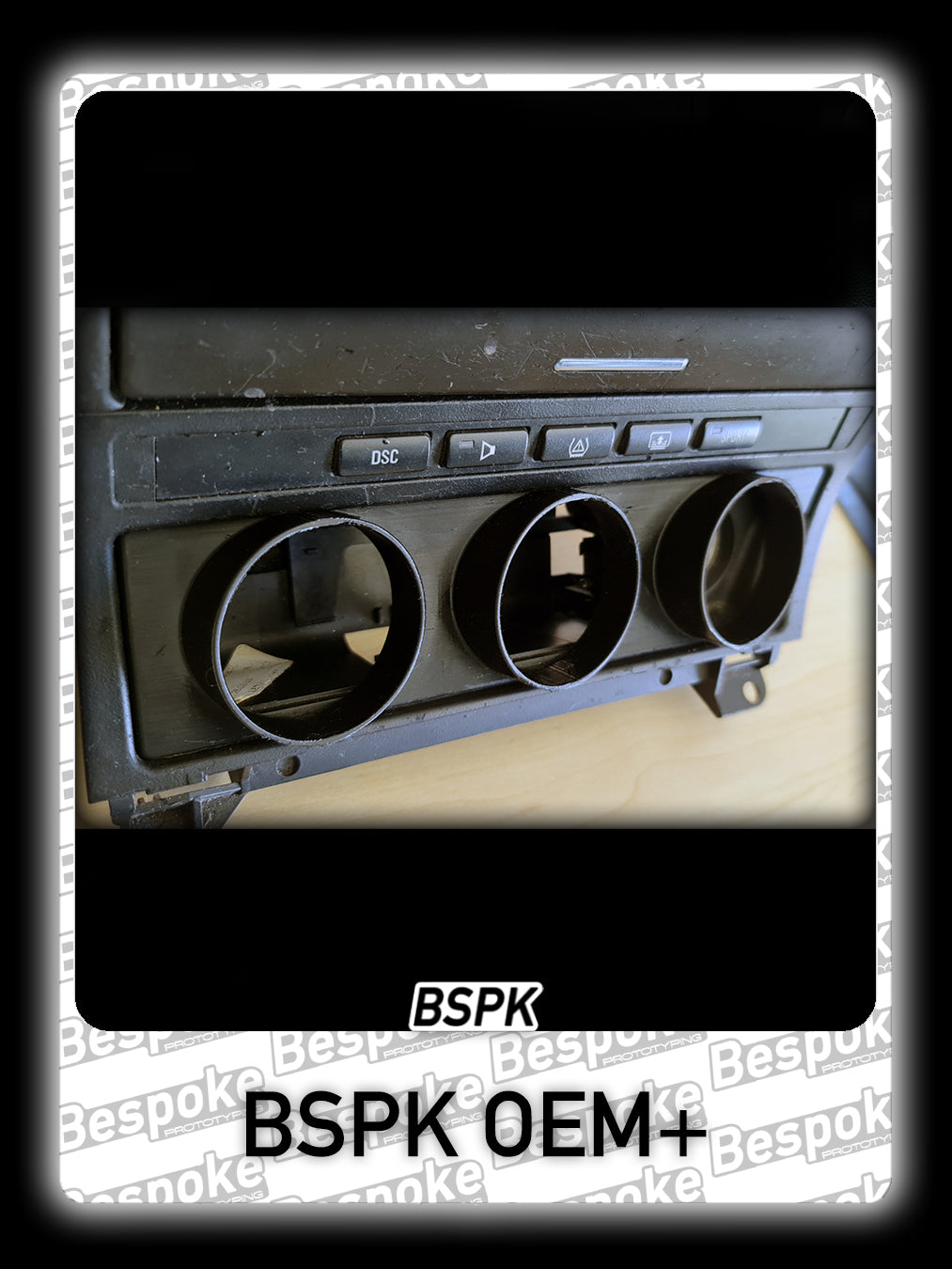 BMW E46 - Dashboard Ashtray Triple Gauge Pod Insert 10°