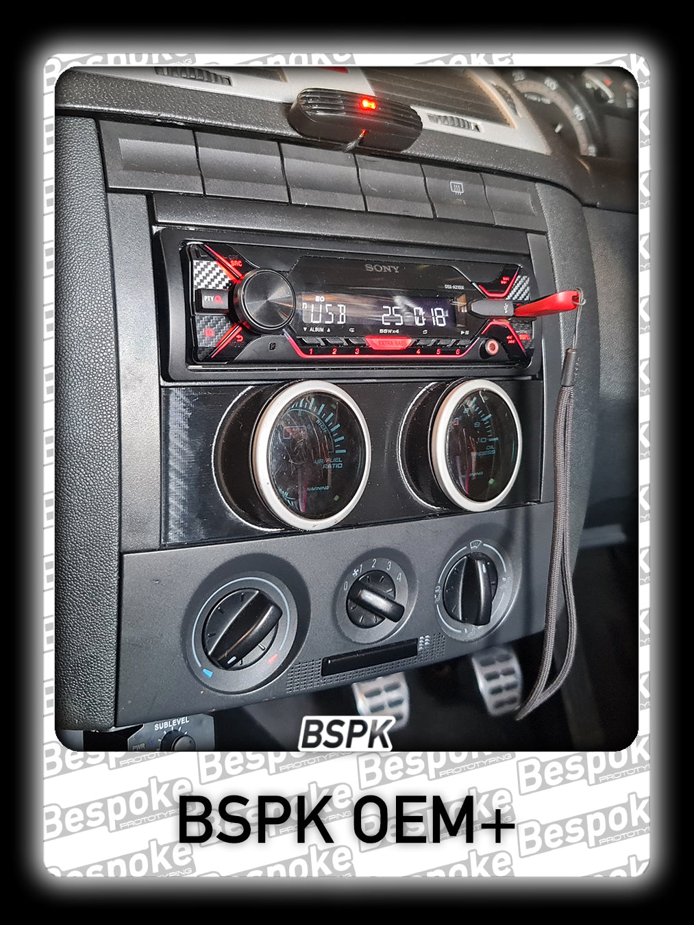 Volkswagen MK1 Golf - New Spec - Dashboard Stroage Tray Dual Gauge Pod 10°